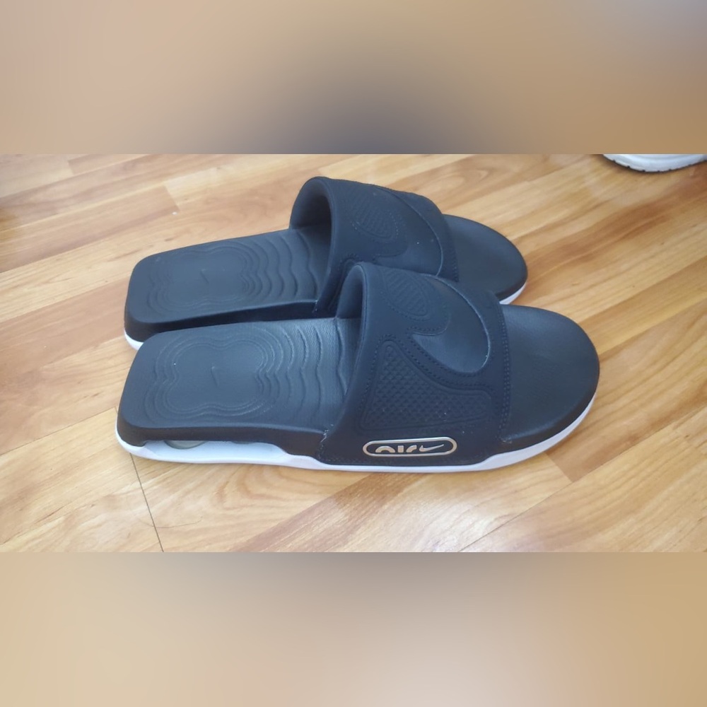 Nike Black and White Slide Sandals